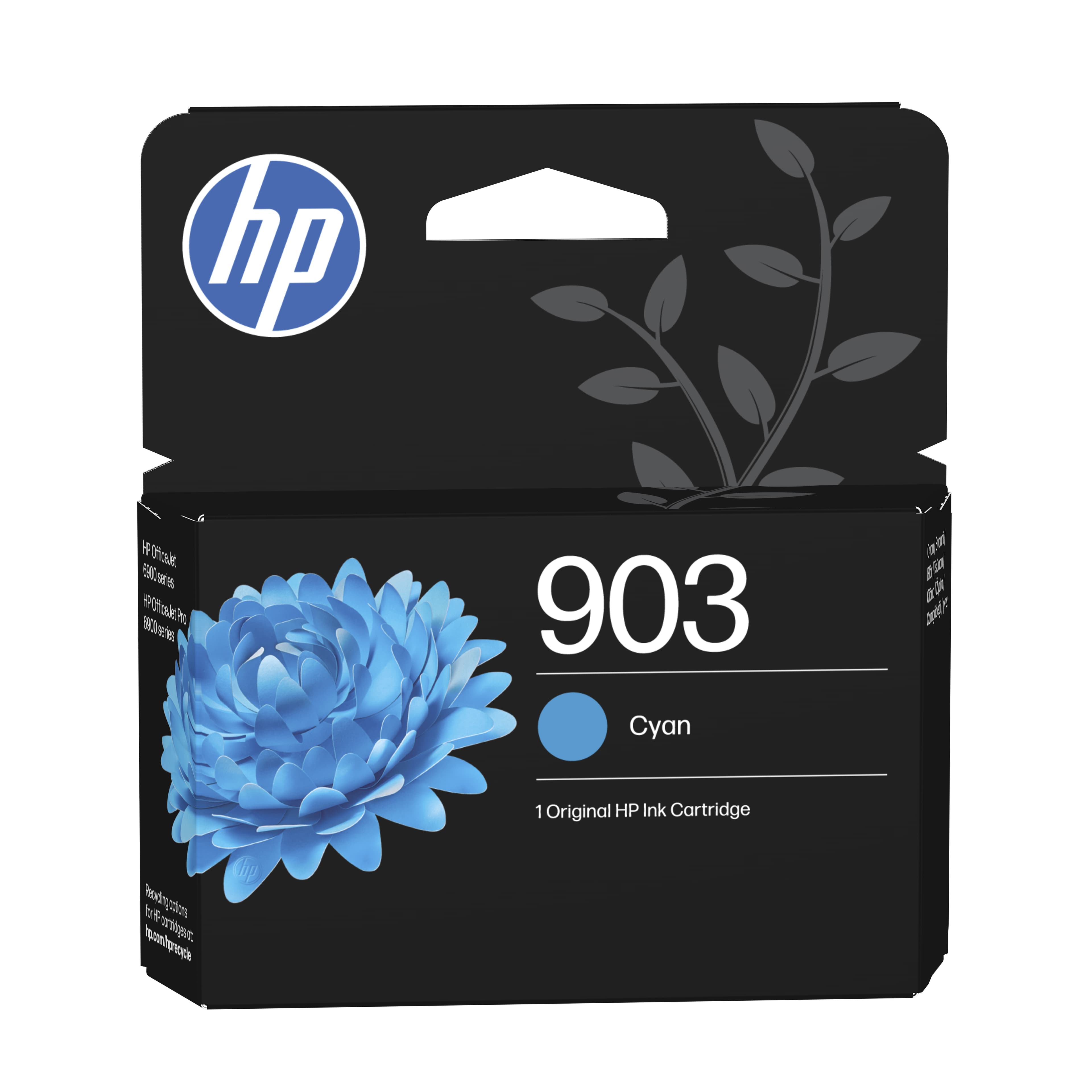 Cartucho HP 903 cian T6L87AE. El diseño del embalaje puede variar.