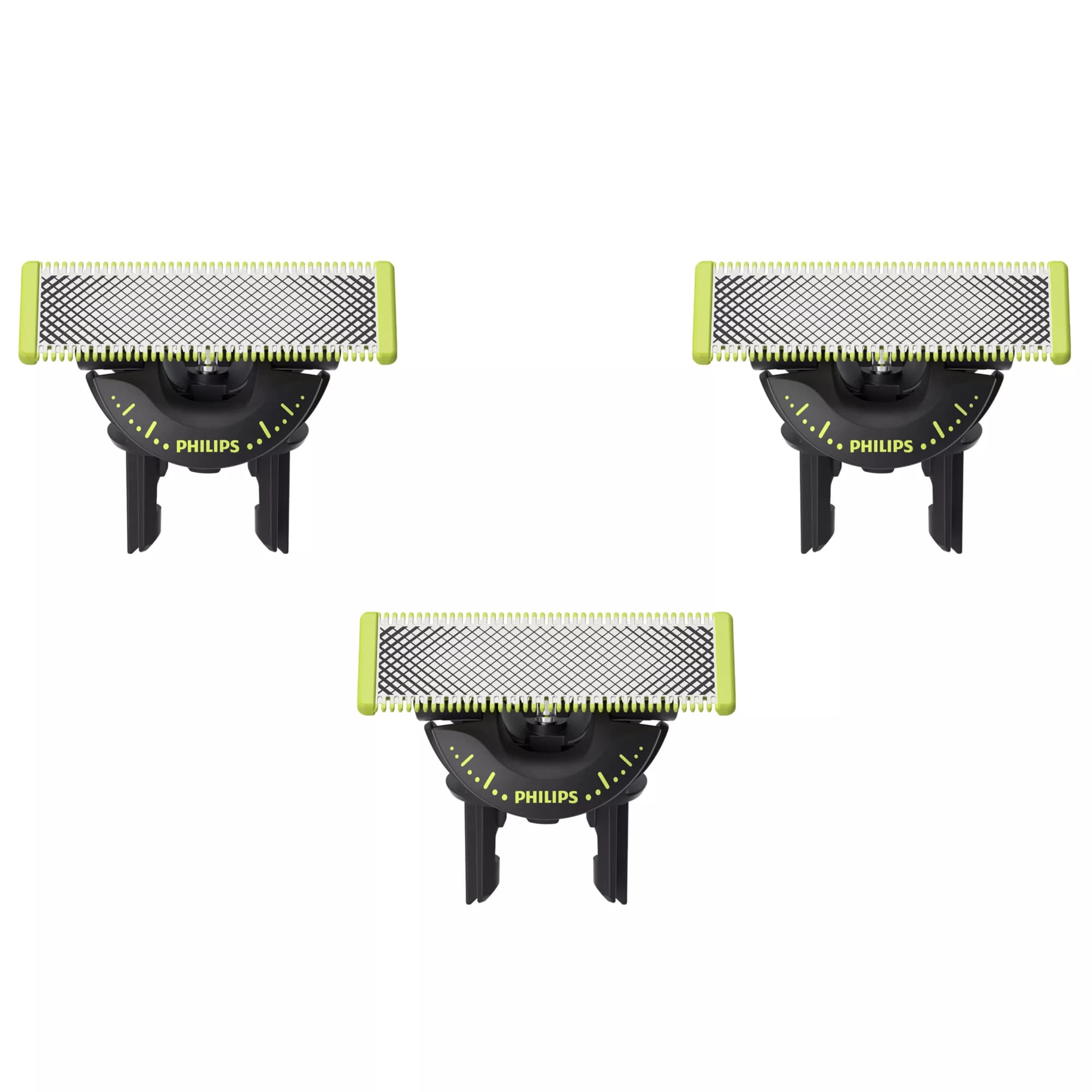 Pack Philips OneBlade 360 QP430/60 de tres cuchillas, fotografía de catálogo.