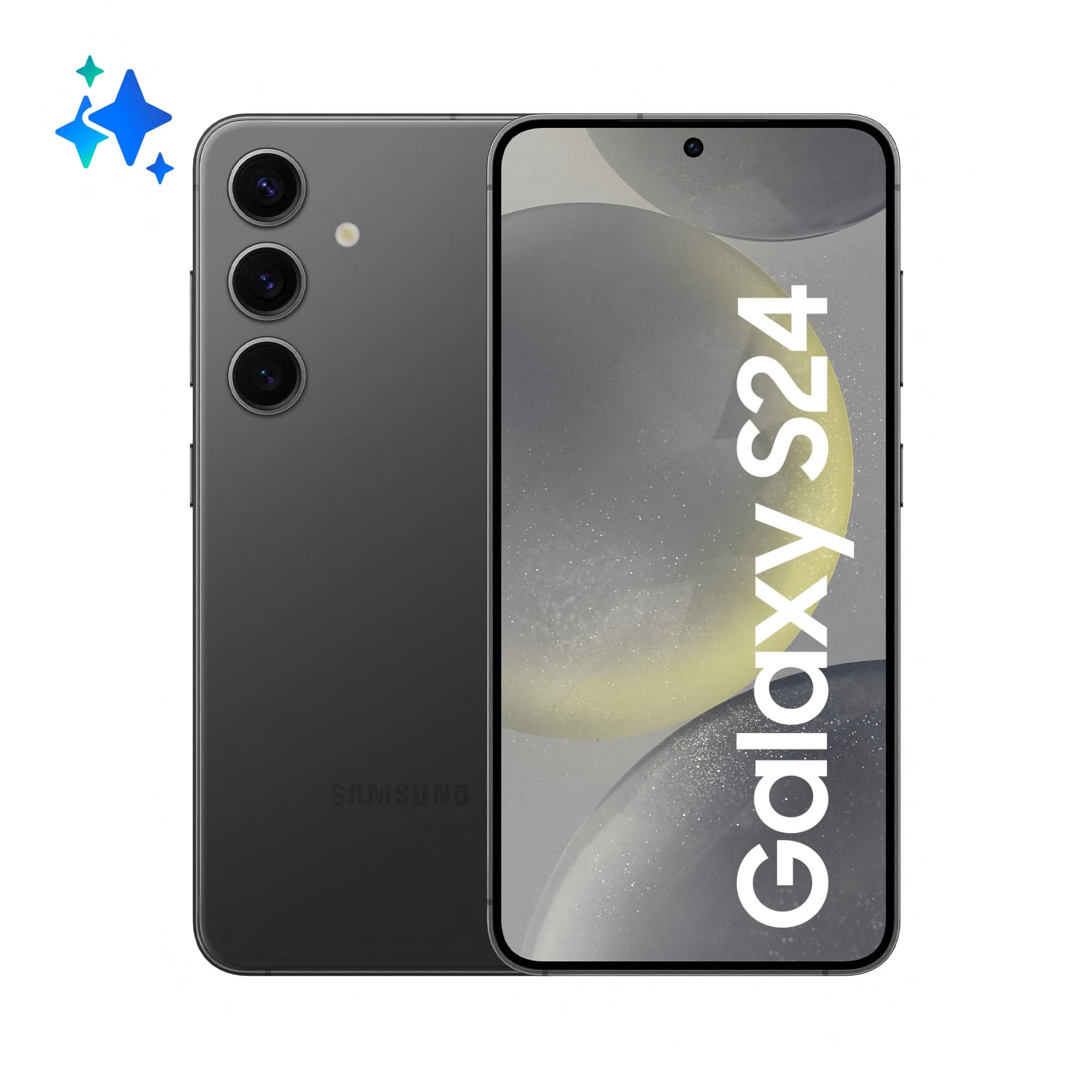 Imagen de catálogo del Samsung Galaxy S24 negro.